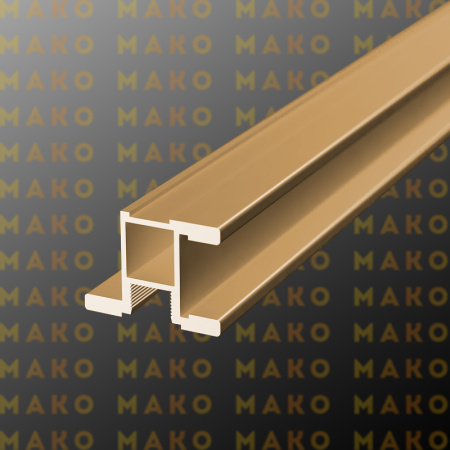 Профиль вертикальный симметричный MS140 Латунь (A21)